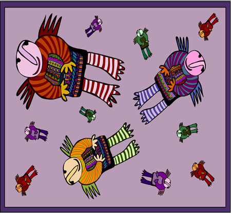 African clipart depicting angels
