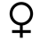 symbol for female or venus