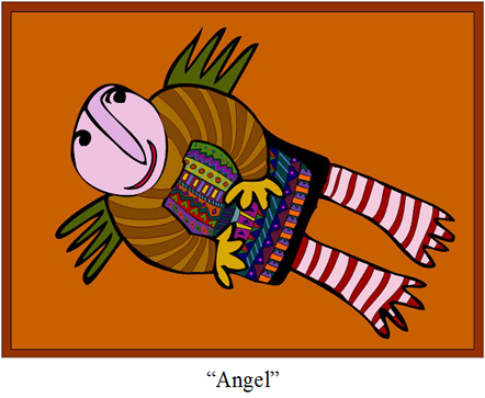 African clipart depicting an angel