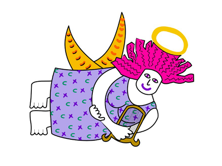 African clipart depicting an angel