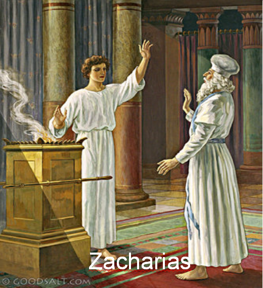 Picture of the Angel Gabriel and Zachariah in the Temple
