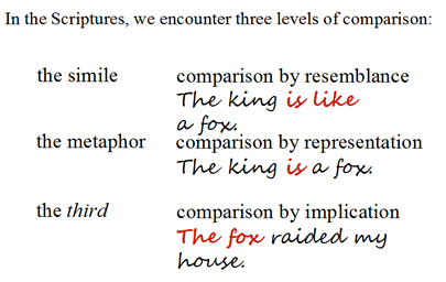levels of comparison using the the king and a fox